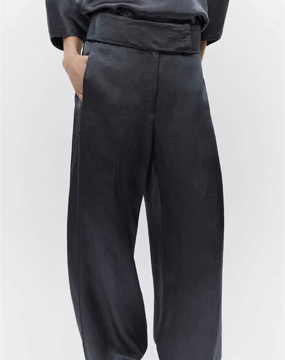 Elms High Shine Blend Bukser - Ebony